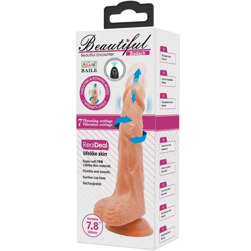 BAILE - BODACH REALISTIC VIBRATOR WITH REMOTE CONTROL SUCTION CUP - NOCTURNA DESIRES