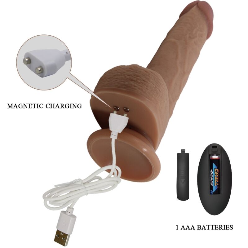 PRETTY LOVE - TOMMY REALISTIC DILDO VIBRATOR 22.5 CM - NOCTURNA DESIRES