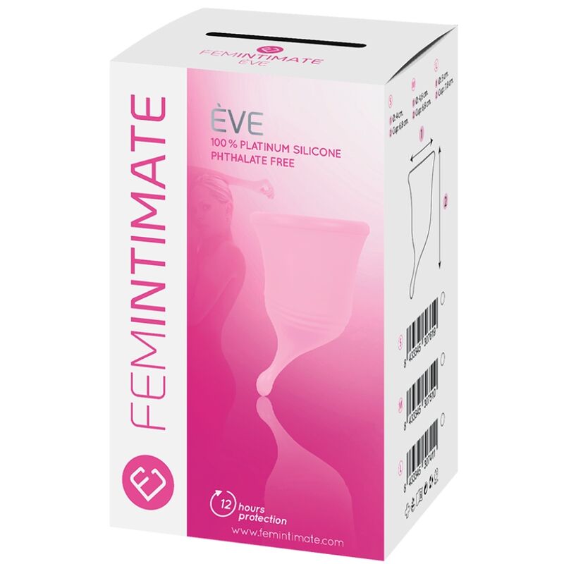 FEMINTIMATE - EVE NEW SILICONE MENSTRUAL CUP - SIZE L - NOCTURNA DESIRES