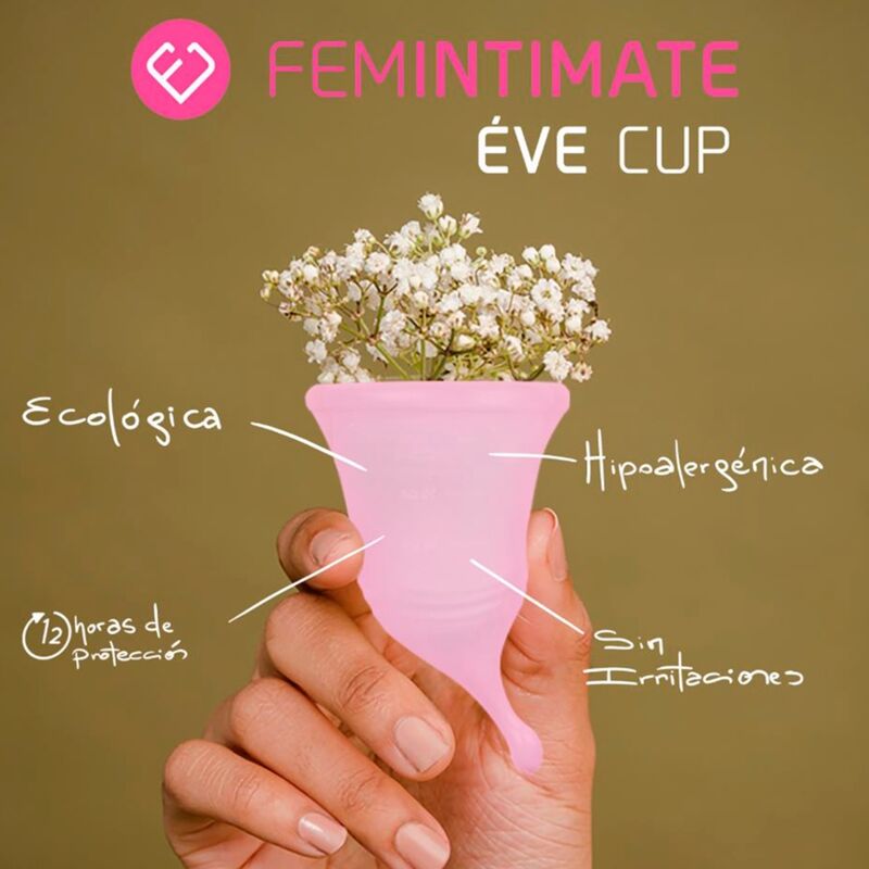 FEMINTIMATE - EVE NEW SILICONE MENSTRUAL CUP - SIZE M - NOCTURNA DESIRES