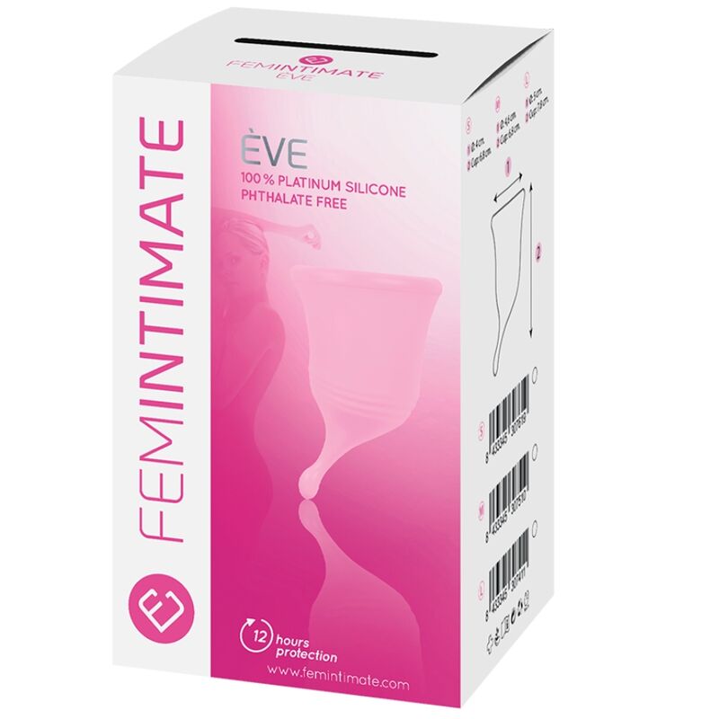 FEMINTIMATE - EVE NEW SILICONE MENSTRUAL CUP - SIZE M - NOCTURNA DESIRES