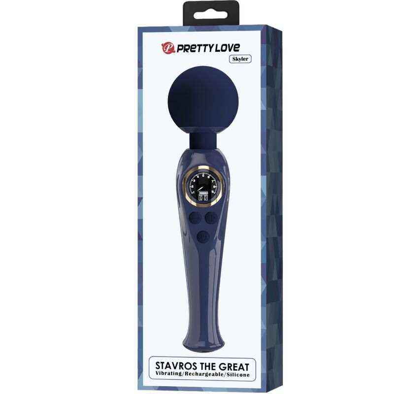 PRETTY LOVE - SKYLER VIBRATOR WAND BLUE - NOCTURNA DESIRES