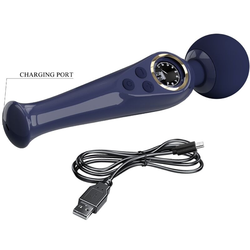 PRETTY LOVE - SKYLER VIBRATOR WAND BLUE - NOCTURNA DESIRES