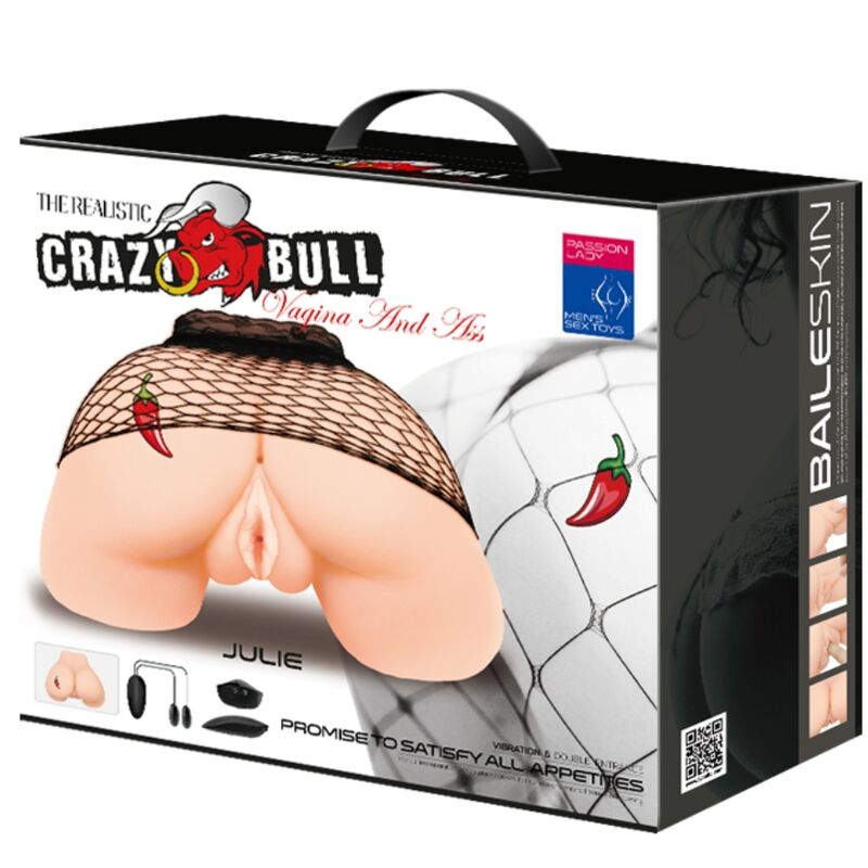 CRAZY BULL - VAGINA AND ANUS WITH REALISTIC MESH WITH VIBRATION - NOCTURNA DESIRES