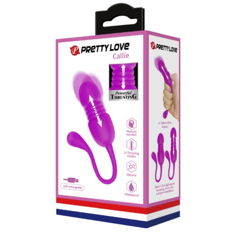 PRETTY LOVE - CALLIE PURPLE RECHARGEABLE VIBRATING EGG - NOCTURNA DESIRES