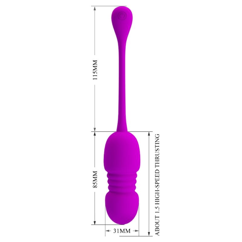 PRETTY LOVE - CALLIE PURPLE RECHARGEABLE VIBRATING EGG - NOCTURNA DESIRES