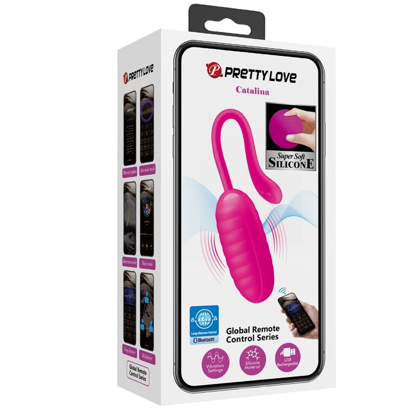 PRETTY LOVE - CATALINA PINK RECHARGEABLE VIBRATING EGG - NOCTURNA DESIRES