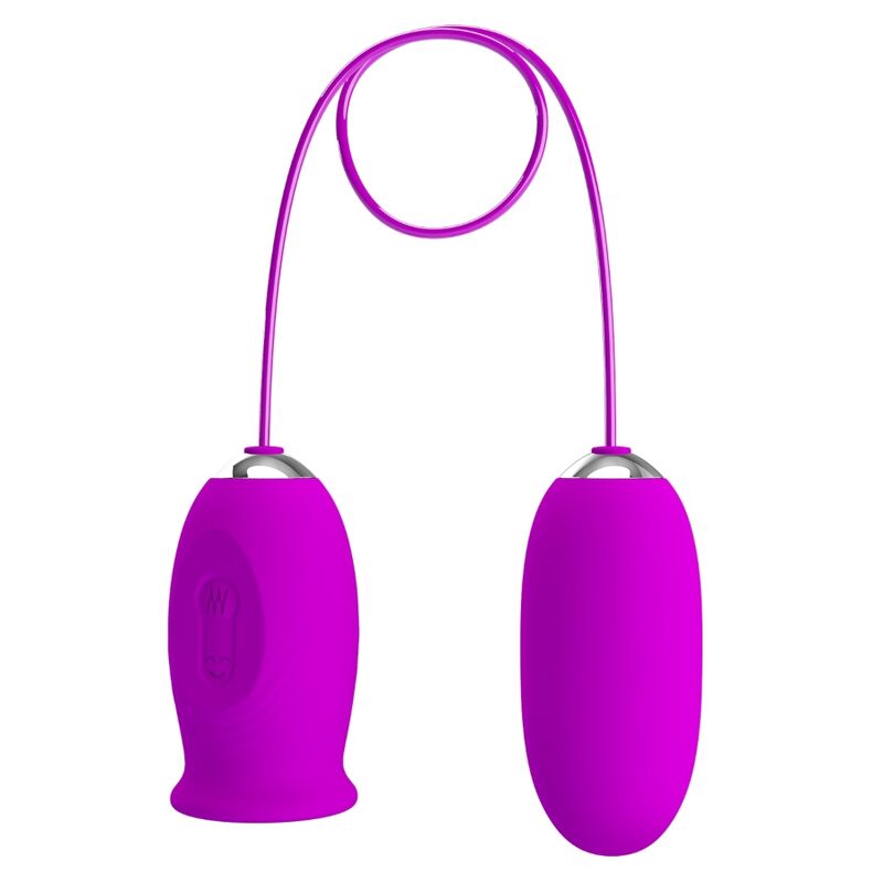 PRETTY LOVE - DAISY DUAL EGG RECHARGEABLE VIBRATOR PURPLE - NOCTURNA DESIRES