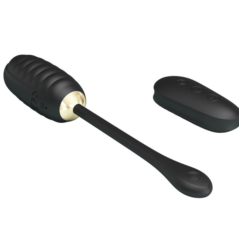 PRETTY LOVE - DOREEN LUXURY RECHARGEABLE VIBRATING EGG BLACK REMOTE CONTROL - NOCTURNA DESIRES