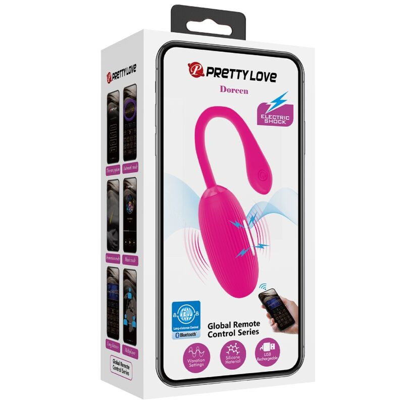 PRETTY LOVE - DOREEN RECHARGEABLE VIBRATING EGG MAGENTA REMOTE CONTROL - NOCTURNA DESIRES