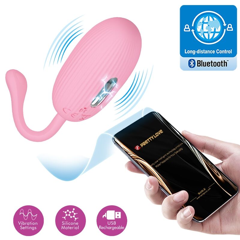 PRETTY LOVE - DOREEN PINK RECHARGEABLE VIBRATING EGG - NOCTURNA DESIRES