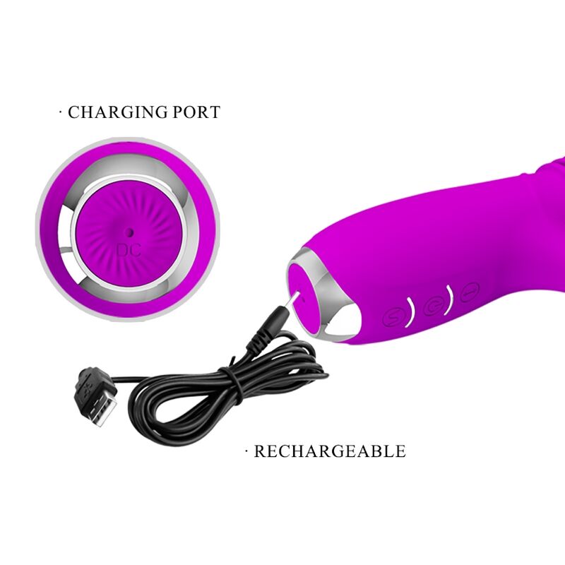 PRETTY LOVE - DOROTHY PURPLE RECHARGEABLE RABBIT VIBRATOR - NOCTURNA DESIRES
