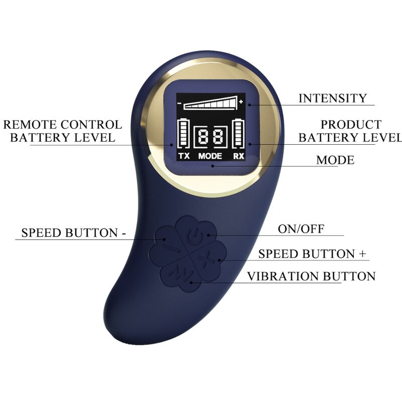 PRETTY LOVE - VIVIAN BLUE REMOTE CONTROL VIBRATING EGG - NOCTURNA DESIRES