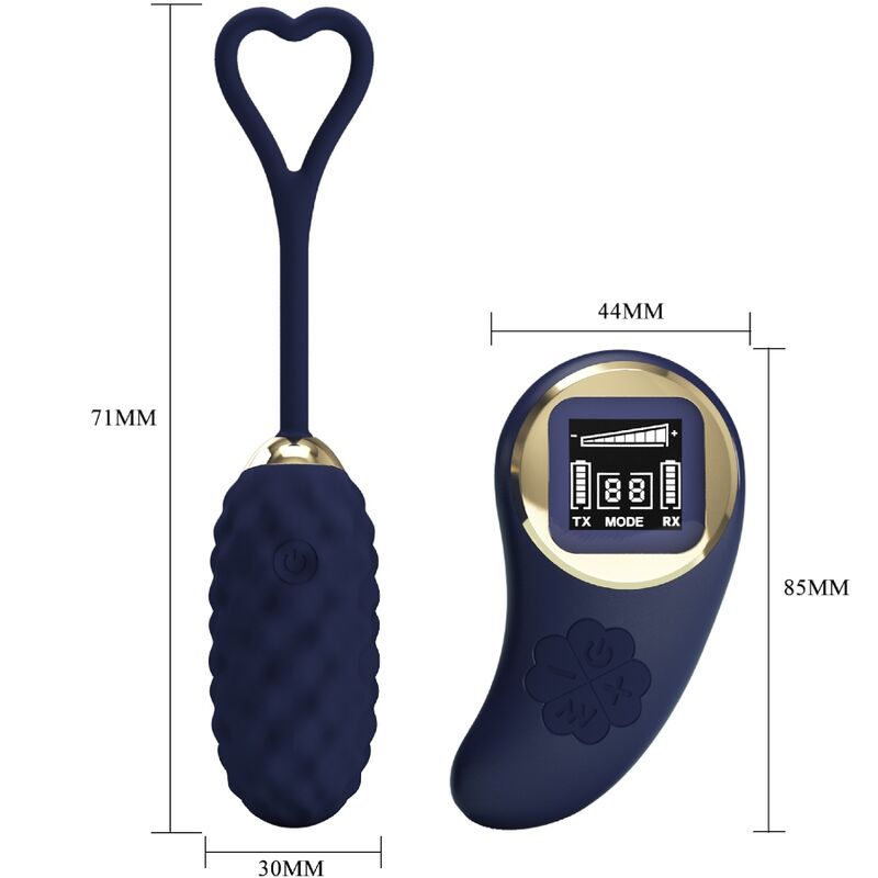 PRETTY LOVE - VIVIAN BLUE REMOTE CONTROL VIBRATING EGG - NOCTURNA DESIRES