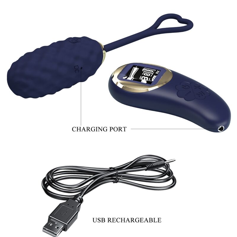 PRETTY LOVE - VIVIAN BLUE REMOTE CONTROL VIBRATING EGG - NOCTURNA DESIRES