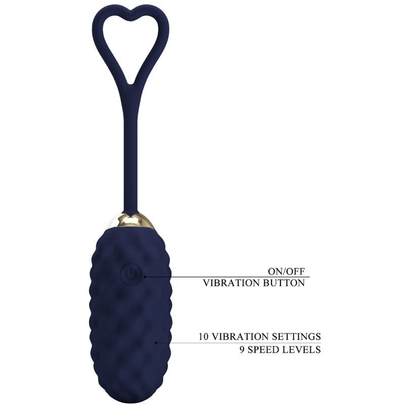 PRETTY LOVE - VIVIAN BLUE REMOTE CONTROL VIBRATING EGG - NOCTURNA DESIRES