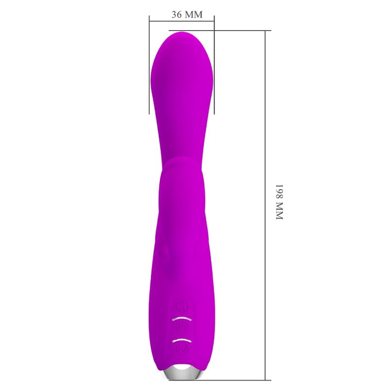 PRETTY LOVE - GLORIA RECHARGEABLE RABBIT VIBRATOR-WATERPROOF PURPLE - NOCTURNA DESIRES