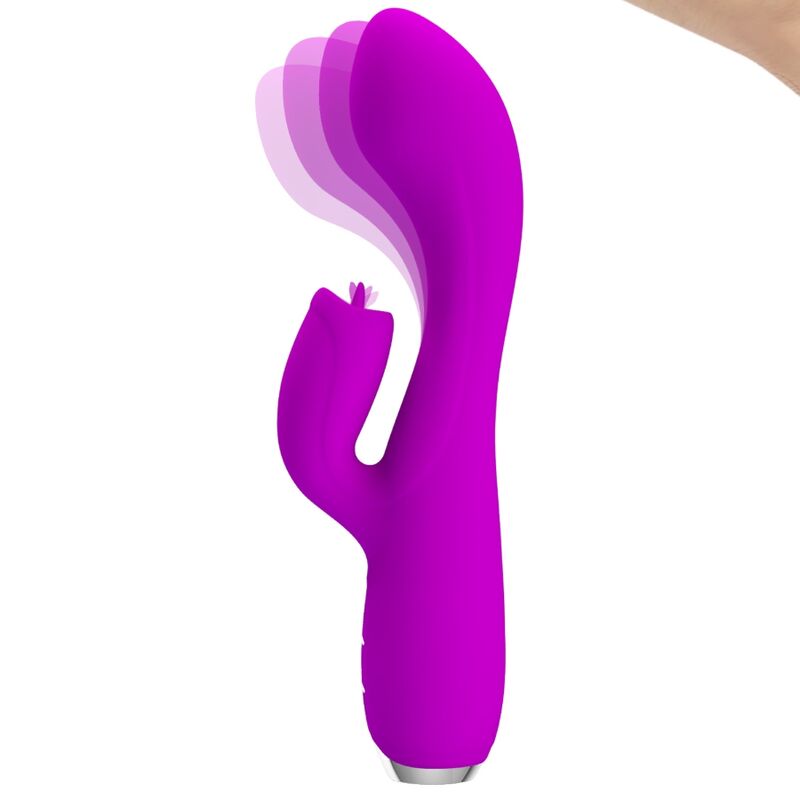 PRETTY LOVE - GLORIA RECHARGEABLE RABBIT VIBRATOR-WATERPROOF PURPLE - NOCTURNA DESIRES
