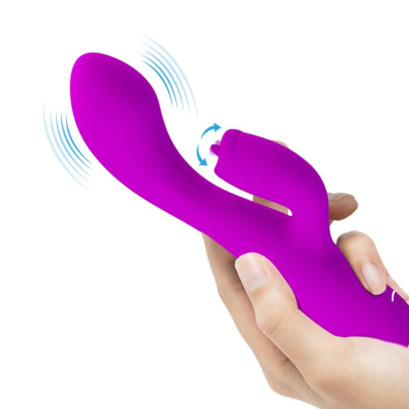 PRETTY LOVE - GLORIA RECHARGEABLE RABBIT VIBRATOR-WATERPROOF PURPLE - NOCTURNA DESIRES
