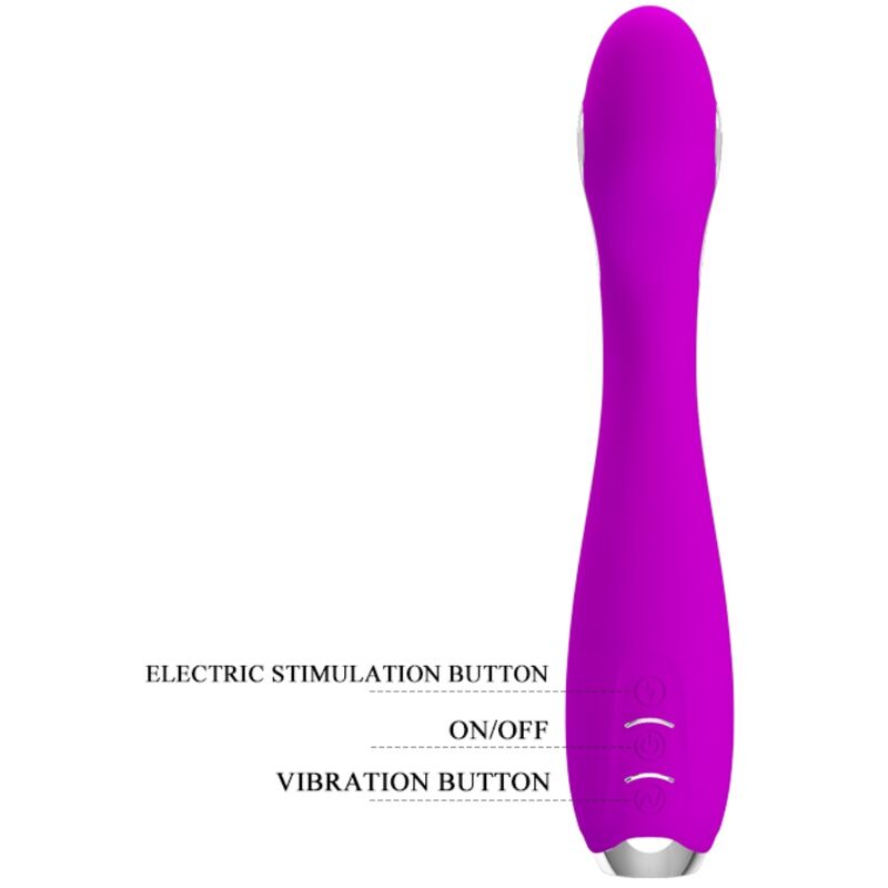 PRETTY LOVE - HECTOR RECHARGEABLE ELECTROSHOCK VIBRATOR WATERPROOF PURPLE - NOCTURNA DESIRES