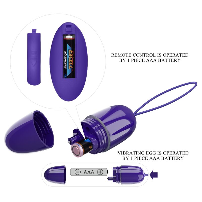 PRETTY LOVE - SELKIE YOUTH MINI VIBRATING EGG VIOLET REMOTE CONTROL - NOCTURNA DESIRES
