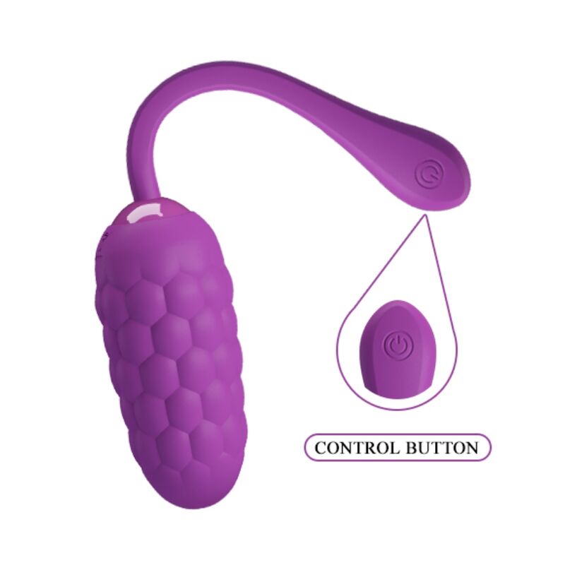 PRETTY LOVE - VIBRATING EGG WITH PURPLE RECHARGEABLE MARINE TEXTURE - NOCTURNA DESIRES