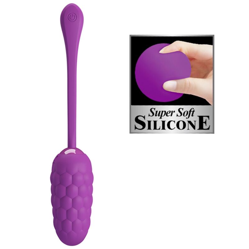 PRETTY LOVE - VIBRATING EGG WITH PURPLE RECHARGEABLE MARINE TEXTURE - NOCTURNA DESIRES
