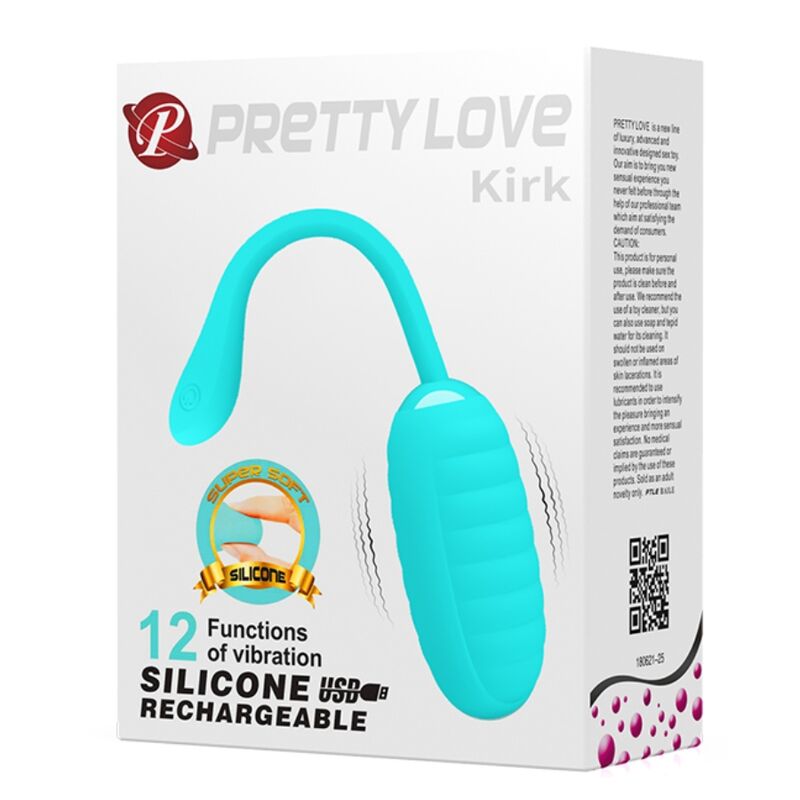 PRETTY LOVE - KIRK RECHARGEABLE VIBRATING EGG LIGHT GREEN - NOCTURNA DESIRES