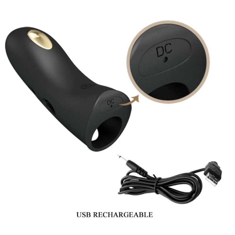 PRETTY LOVE - MARICO BLACK ELECTRO-STIMULATOR FINGER COVER - NOCTURNA DESIRES
