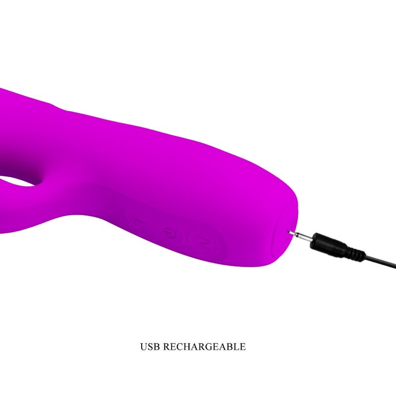 PRETTY LOVE - MELANIE PURPLE RECHARGEABLE RABBIT VIBRATOR - NOCTURNA DESIRES