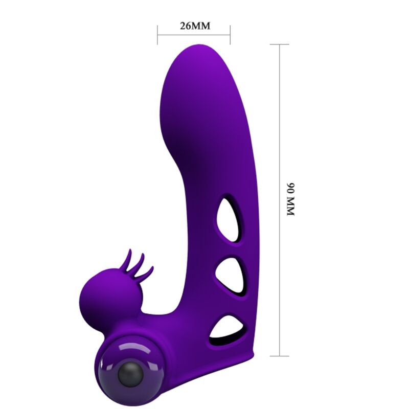 PRETTY LOVE - ORLANDO PURPLE VIBRATOR FINGER COVER - NOCTURNA DESIRES
