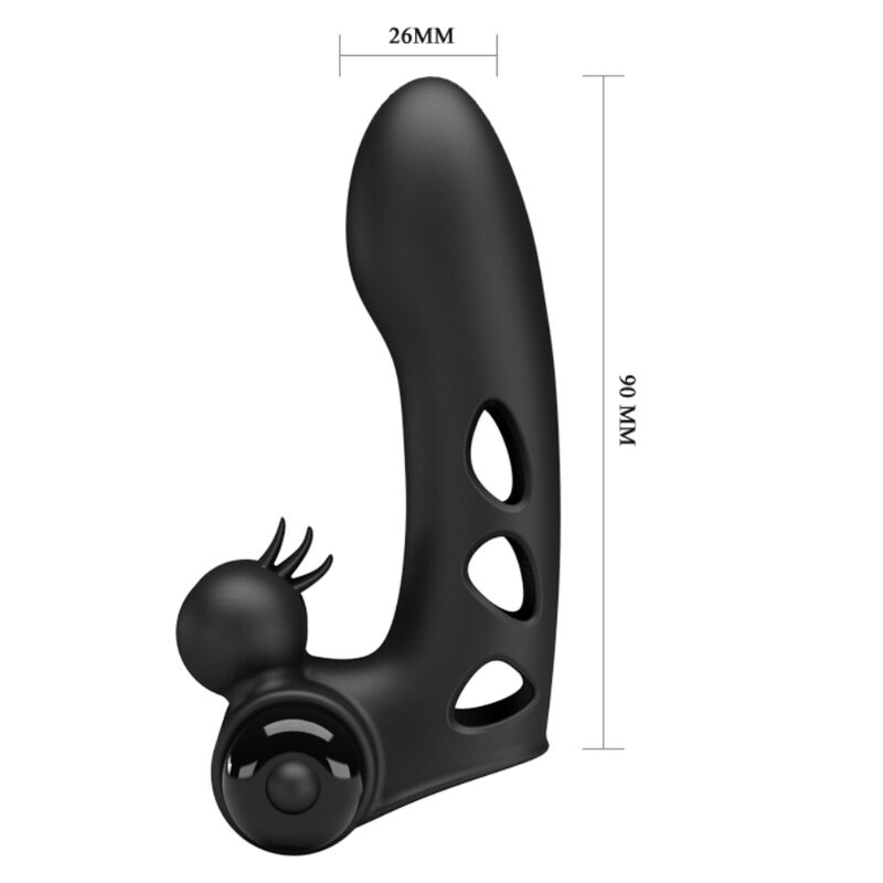 PRETTY LOVE - ORLANDO BLACK VIBRATOR FINGER COVER - NOCTURNA DESIRES