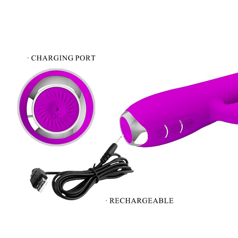 PRETTY LOVE - REGINA RECHARGEABLE VIBRATOR-SUCTION GEL PURPLE - NOCTURNA DESIRES