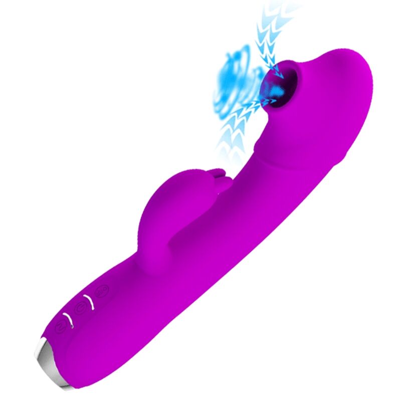 PRETTY LOVE - REGINA RECHARGEABLE VIBRATOR-SUCTION GEL PURPLE - NOCTURNA DESIRES