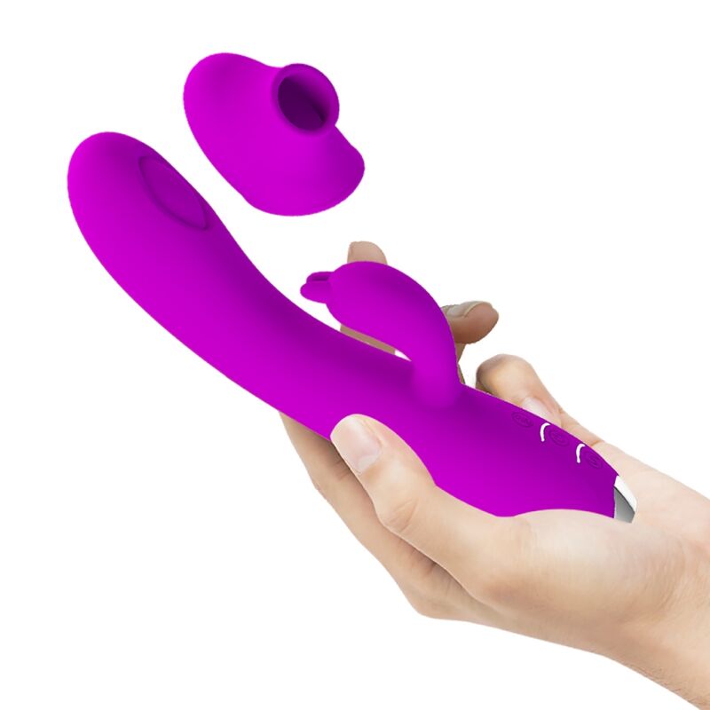 PRETTY LOVE - REGINA RECHARGEABLE VIBRATOR-SUCTION GEL PURPLE - NOCTURNA DESIRES