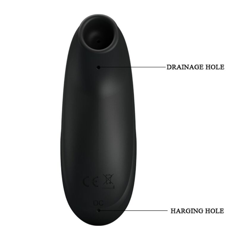 PRETTY LOVE - LUXURY RECHARGEABLE SUCTION MASSAGER BLACK - NOCTURNA DESIRES