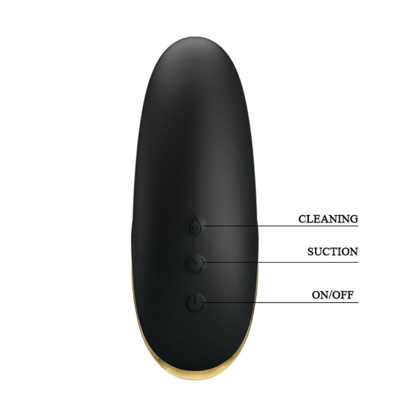 PRETTY LOVE - LUXURY RECHARGEABLE SUCTION MASSAGER BLACK - NOCTURNA DESIRES