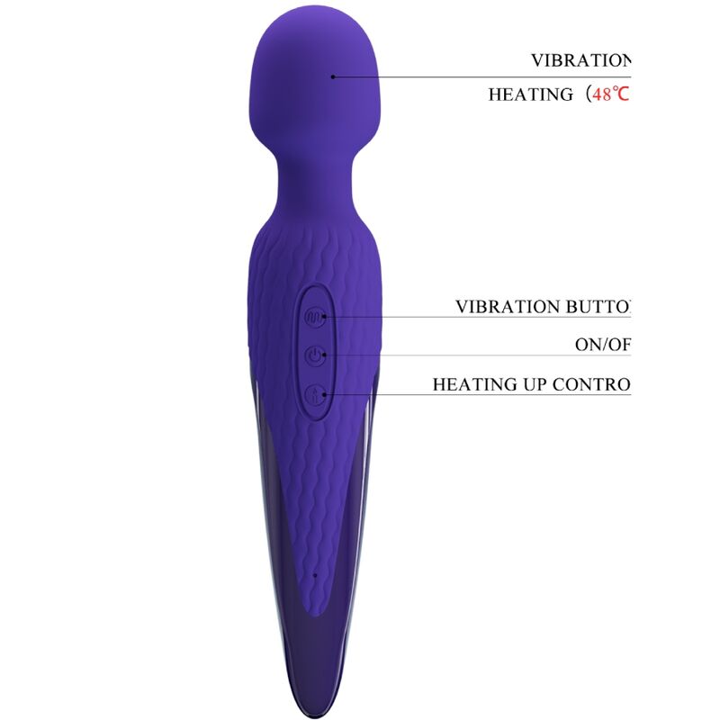 PRETTY LOVE - ANTONY YOUTH WAND VIBRATOR VIOLET HEAT EFFECT - NOCTURNA DESIRES