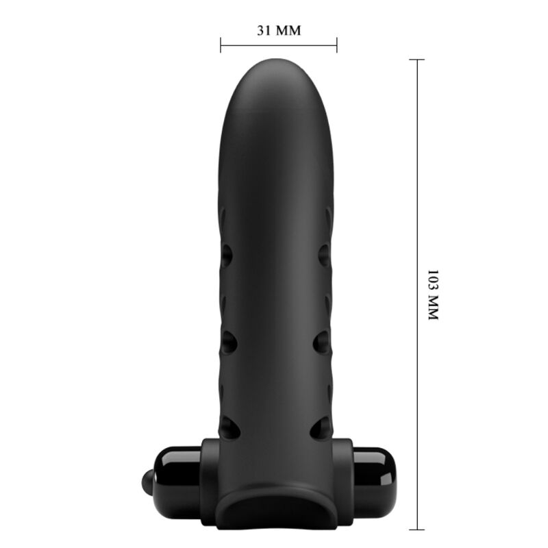 PRETTY LOVE - VANCE BLACK RABBIT VIBRATOR FINGER COVER - NOCTURNA DESIRES