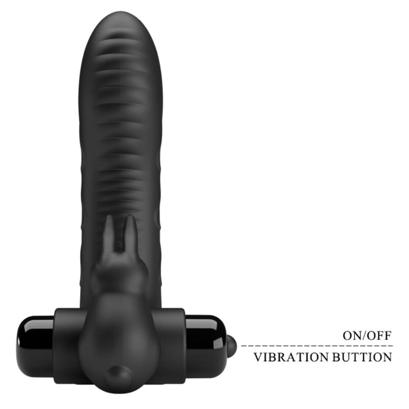 PRETTY LOVE - VANCE BLACK RABBIT VIBRATOR FINGER COVER - NOCTURNA DESIRES