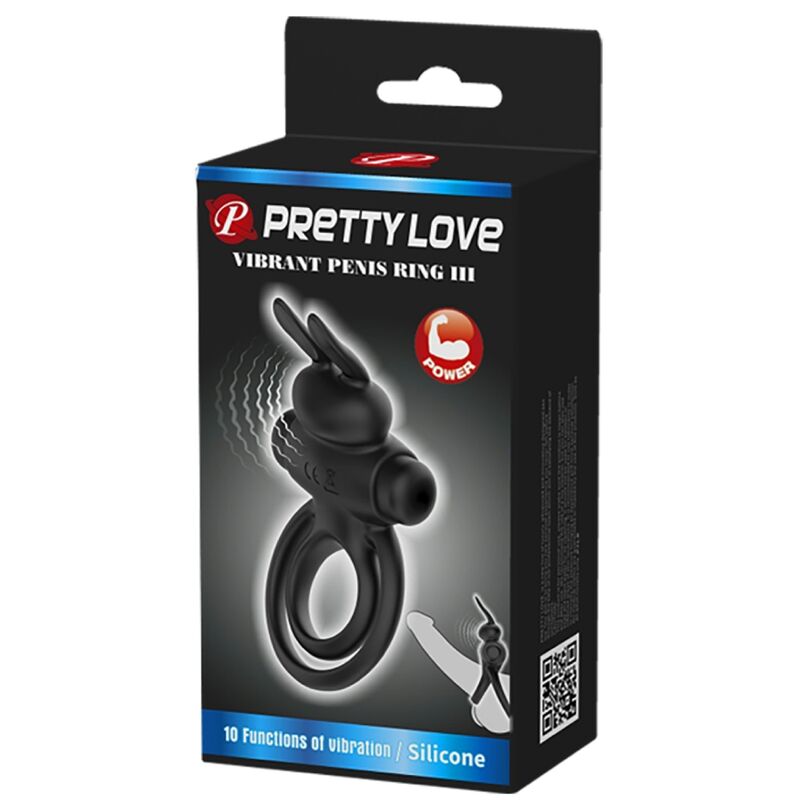 PRETTY LOVE - VIBRATOR III RABBIT RING FOR BLACK PENIS - NOCTURNA DESIRES