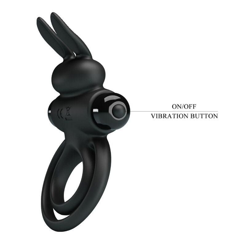 PRETTY LOVE - VIBRATOR III RABBIT RING FOR BLACK PENIS - NOCTURNA DESIRES