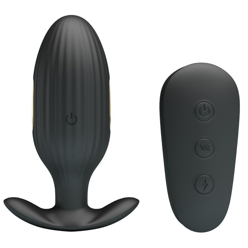 PRETTY LOVE - KELLY PLUG ANAL RECHARGEABLE VIBRATOR BLACK - NOCTURNA DESIRES