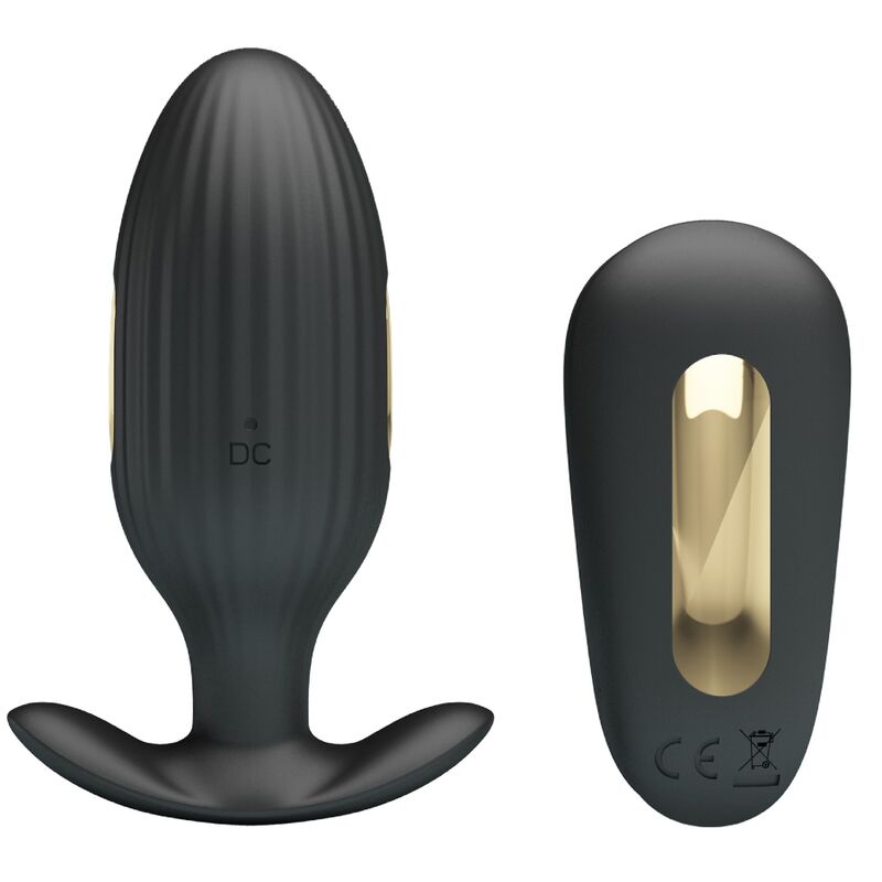 PRETTY LOVE - KELLY PLUG ANAL RECHARGEABLE VIBRATOR BLACK - NOCTURNA DESIRES