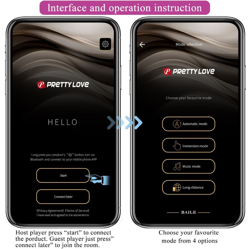PRETTY LOVE - JEFFERSON APP CONTROLLED ANAL PLUG BLACK - NOCTURNA DESIRES