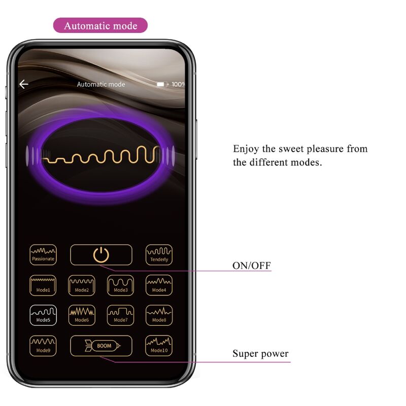 PRETTY LOVE - NYMPH VIBRATING EGG APP CONTROLLED PURPLE - NOCTURNA DESIRES