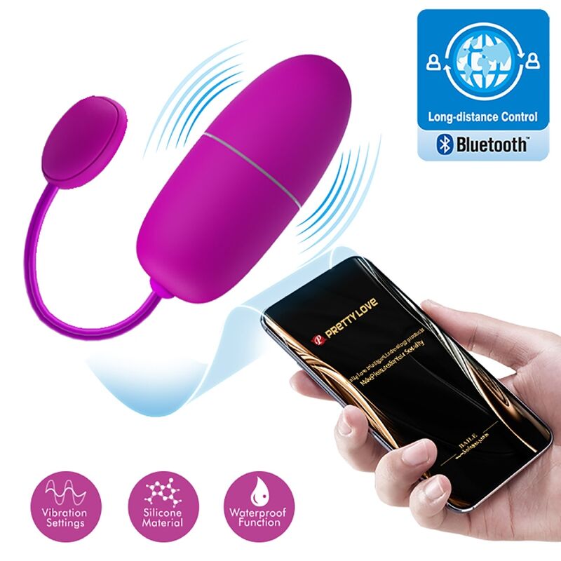PRETTY LOVE - NYMPH VIBRATING EGG APP CONTROLLED PURPLE - NOCTURNA DESIRES