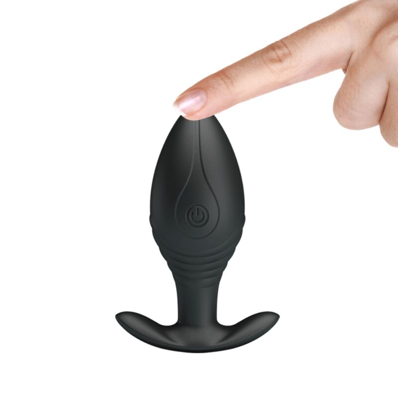 PRETTY LOVE - REGINA ANAL PLUG RECHARGEABLE VIBRATOR BLACK - NOCTURNA DESIRES