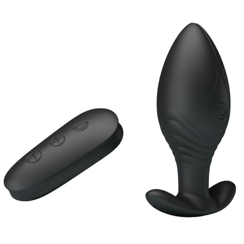 PRETTY LOVE - REGINA ANAL PLUG RECHARGEABLE VIBRATOR BLACK - NOCTURNA DESIRES