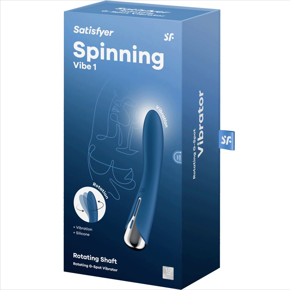 SATISFYER - SPINNING VIBE 1 G-SPOT BLUE ROTATOR VIBRATOR - NOCTURNA DESIRES